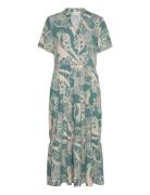 Edasz Ss Maxi Dress Knælang Kjole Green Saint Tropez