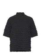 Slfmonika Ss High Neck Top B Tops T-shirts & Tops Short-sleeved Black ...