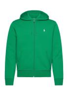 Double-Knit Full-Zip Hoodie Tops Sweatshirts & Hoodies Hoodies Green P...