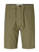 Slhregular-Brody Linen Shorts Noos Bottoms Shorts Casual Green Selecte...