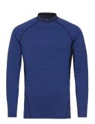 Ua Coldgear® Twist Mock Sport T-Langærmet Skjorte Blue Under Armour