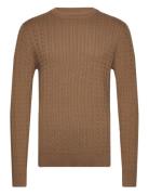 Jjcarlson Knit Crew Neck Tops Knitwear Round Necks Brown Jack & J S