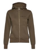 W Gale Logo Zip Hood Sport Sweatshirts & Hoodies Hoodies Khaki Green S...