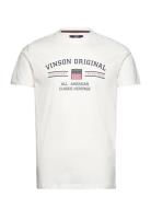 Vin T-Shirt Matt Men Tops T-Kortærmet Skjorte White VINSON