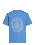 Regular Fit Owl Chest Print - Gots/ Tops T-Kortærmet Skjorte Blue Know...