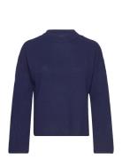 Yasfrido Ls Wide Knit Pullover S. Noos Tops Knitwear Jumpers Blue YAS