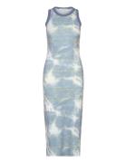 Lola Printed Dress Knælang Kjole Blue Wood Wood