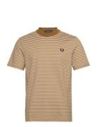 Fine Stripe Tee Tops T-Kortærmet Skjorte Khaki Green Fred Perry