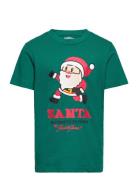 Jorxmas Tee Ss Crew Neck Jnr Tops T-Kortærmet Skjorte Green Jack & J S