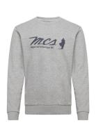 Mcs O-Neck Sweat Temple Men Tops Sweatshirts & Hoodies Sweatshirts Gre...