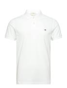 Slim Shield Ss Pique Polo Tops Polos Short-sleeved White GANT