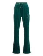 Diamante Velour Bootcut Bottoms Sweatpants Green Juicy Couture