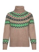 Fqmerla-Pullover Tops Knitwear Turtleneck Brown FREE/QUENT