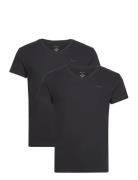 V-Neck T-Shirt 2-Pack Tops T-Kortærmet Skjorte Black GANT