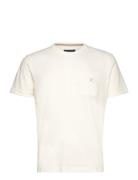Ctn Linen Pocket Tee Tops T-Kortærmet Skjorte White Hackett London