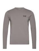 T-Shirts Tops T-Langærmet Skjorte Grey EA7