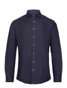 Bs Thompson Slim Fit Shirt Tops Shirts Business Navy Bruun & Stengade