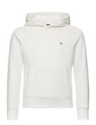 Shield Hoodie Tops Sweatshirts & Hoodies Hoodies White GANT