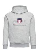 Archive Shield Hoodie Tops Sweatshirts & Hoodies Hoodies Grey GANT