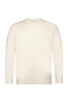 Basic Longsleeve T-Shirt Tops T-Langærmet Skjorte Cream Tom Tailor