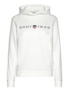 Reg Printed Graphic Hoodie Tops Sweatshirts & Hoodies Hoodies White GA...