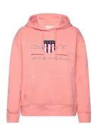 Rel Archive Shield Hoodie Tops Sweatshirts & Hoodies Hoodies Pink GANT