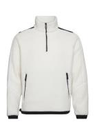 Bowman Pile Half Zip Sport Sweatshirts & Hoodies Sweatshirts White Sai...