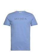 Les Deux T-Shirt Tops T-Kortærmet Skjorte Blue Les Deux