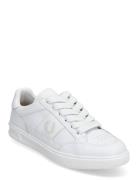 B440 Textured Leather Low-top Sneakers White Fred Perry