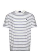 Classic Fit Striped Jersey T-Shirt Tops T-Kortærmet Skjorte Blue Polo ...