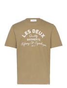 Barry T-Shirt Tops T-Kortærmet Skjorte Khaki Green Les Deux