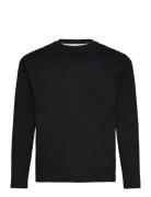 Long Sleeve Cotton T-Shirt Tops T-shirts Long-sleeved T-Skjorte Black ...