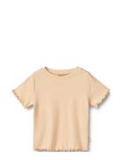 T-Shirt S/S Irene Tops T-Kortærmet Skjorte Yellow Wheat