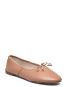 Bow Leather Ballerina Ballerinasko Ballerinaer Beige Mango