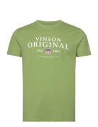 Liam Reg Sj Vin M Tee Tops T-Kortærmet Skjorte Green VINSON