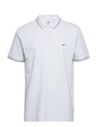 Pique Polo Tops Knitwear Short Sleeve Knitted Polos White Lee Jeans