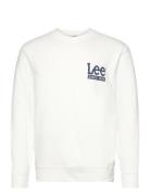 Crew Sws Tops Sweatshirts & Hoodies Sweatshirts White Lee Jeans