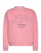 Logo Sws Tops Sweatshirts & Hoodies Sweatshirts Pink Lee Jeans