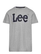 Wobbly Graphic T-Shirt Tops T-Kortærmet Skjorte Grey Lee Jeans