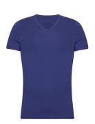 Sloggi Men Go Shirt V-Neck Slim Fit Tops T-Kortærmet Skjorte Blue Slog...