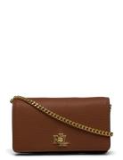 Pebbled Crossbody Turn-Lock Tech Case Bags Crossbody Bags Brown Lauren...