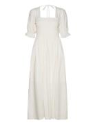 Slfjuana-Ulrikke 2/4 Smock Ankle Dress B Knælang Kjole White Selected ...