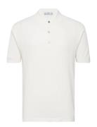 Knit Cotton Polo Shirt Tops Polos Short-sleeved White Mango
