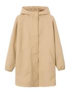 Nlfdrip Rain Jacket 1Fo Outerwear Rainwear Jackets Beige LMTD