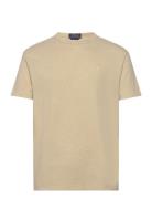 Classic Fit Jersey Crewneck T-Shirt Tops T-Kortærmet Skjorte Beige Pol...