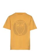 Regular Fit Owl Chest Print - Gots/ Tops T-Kortærmet Skjorte Yellow Kn...