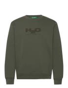 Logo Sweat O'neck Tops Sweatshirts & Hoodies Sweatshirts Green H2O