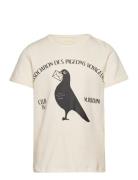 Pigeons Sp Ss Tee Tops T-Kortærmet Skjorte Cream Mini Rodini