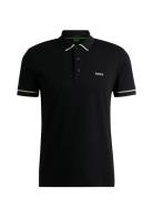 Paule Tops Polos Short-sleeved Black BOSS