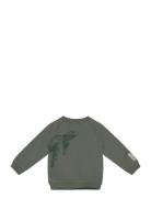 Sweatshirt Ls Tops Sweatshirts & Hoodies Sweatshirts Khaki Green En Fa...